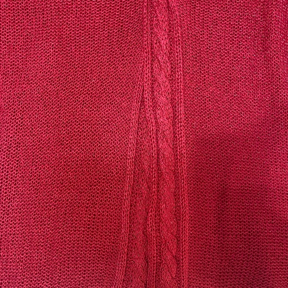 2X Coldwater Creek Sweater/Cardigan Mix One Piece Red/Fuschia EUC - Picture 2 of 5